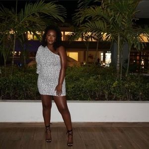 Missguided Dalmatian Balloon Sleeve Dress